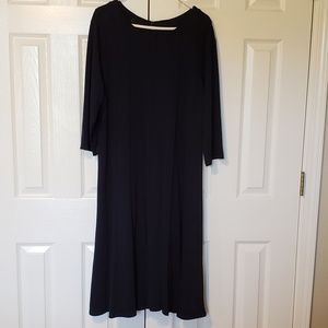 Classic Navy Blue ALine Fit & Flare Dress 16W NWOT